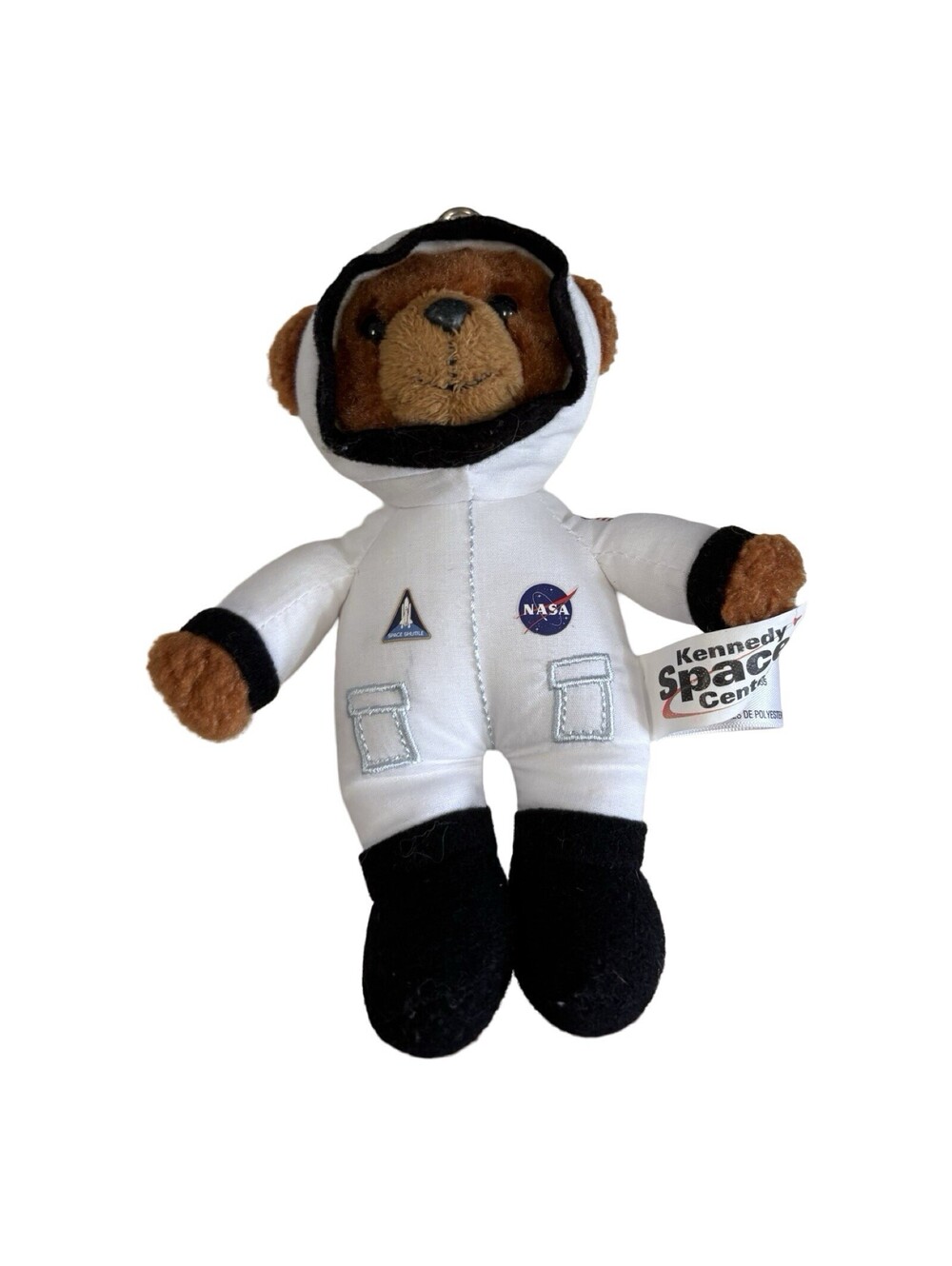 Aurora Kennedy Space Center Plush Astronaut Bear Key chain Backpack Clip 6”